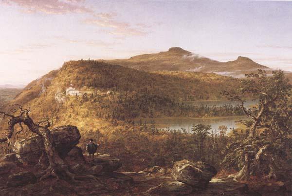 Thomas Cole A View of the Two Lakes and Mountain House,Catskill Mountains Morning oil painting image
